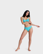 Womens Printed Essentials Uderwire Bralette Bikini Top