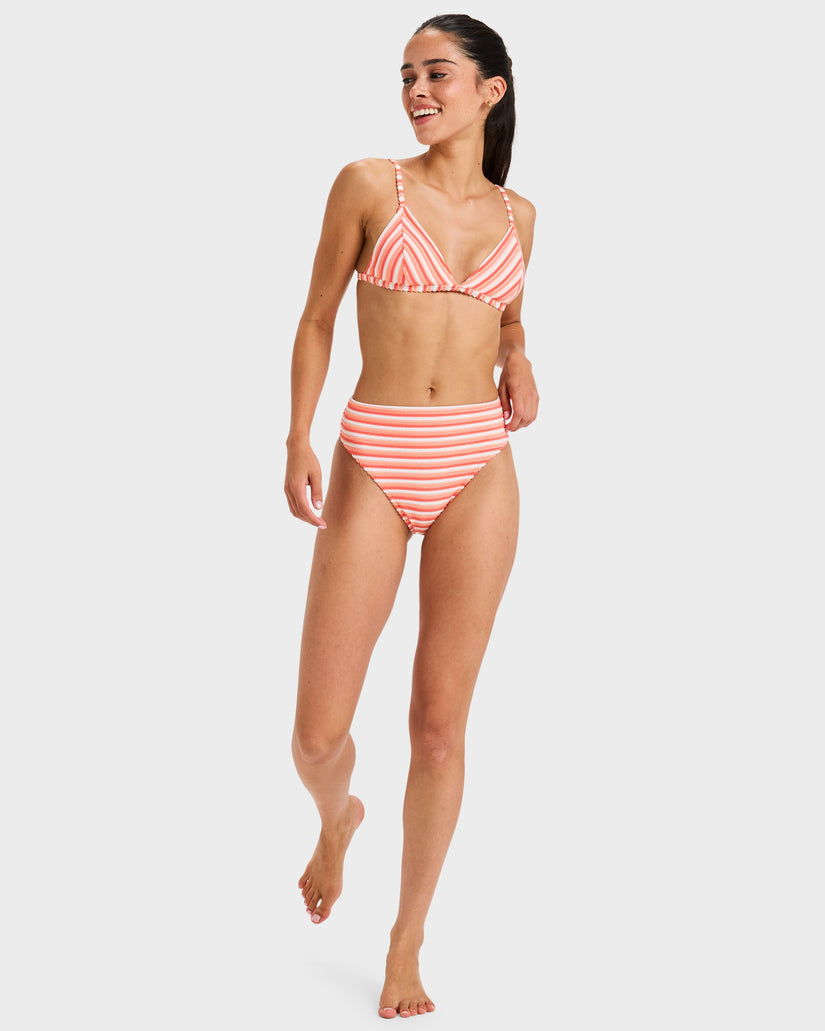Womens Party Wave Mid Waist Bikini Bottom