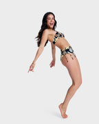Womens Nostalgic Feel Mid Waist Classic Bikini Bottom