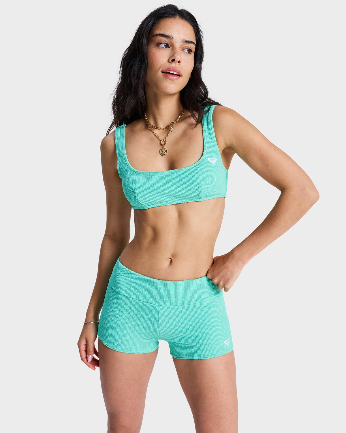 Womens Roxy Sunshine High Rise Boyleg Bikini Bottom