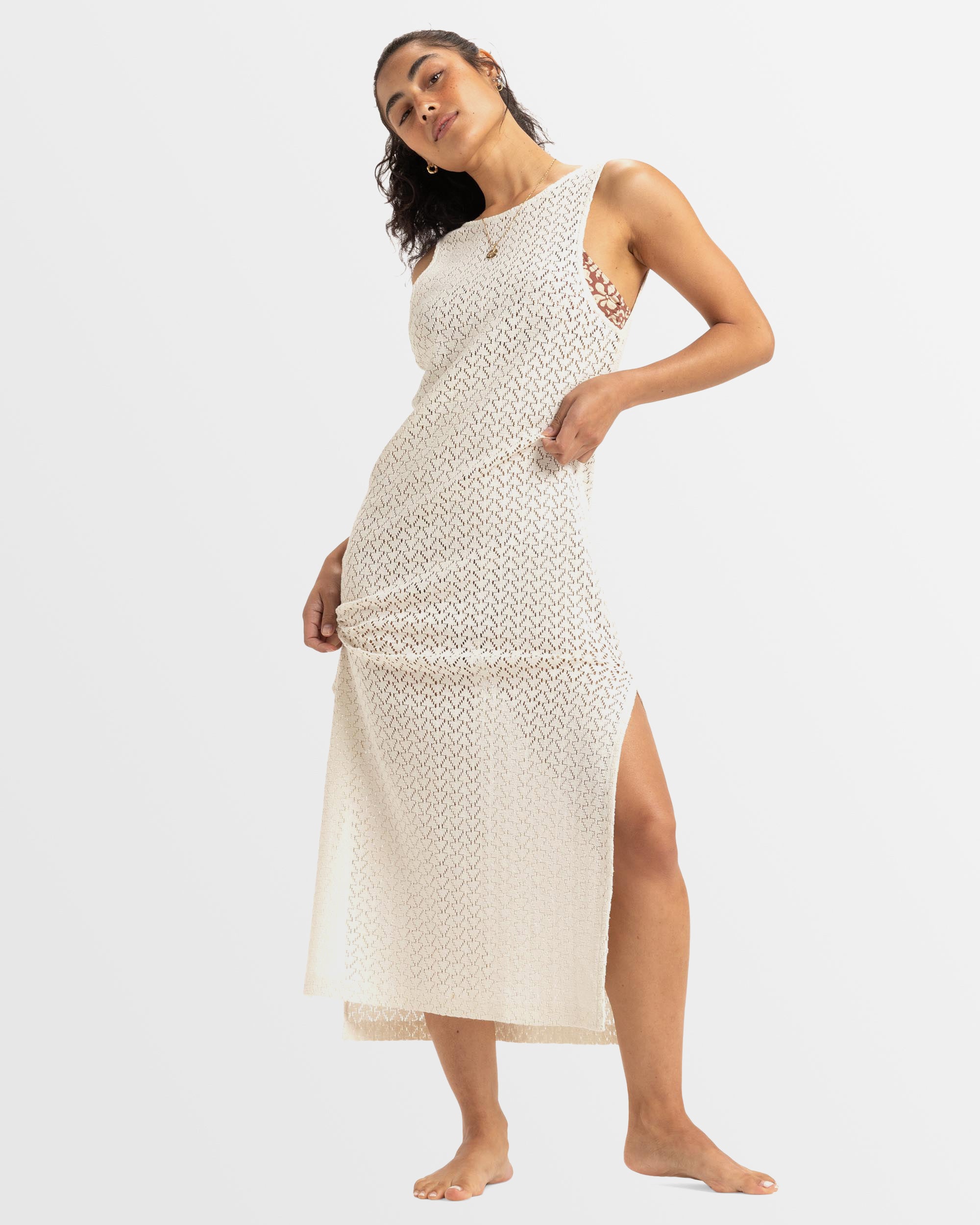 Womens Playa Mood Crochet Cover Up Long Dress Australia