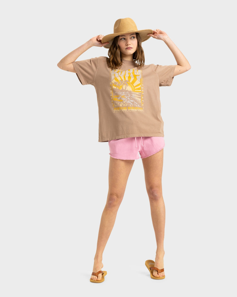 Womens Sunny Oversized Enzyme Wash T-Shirt
