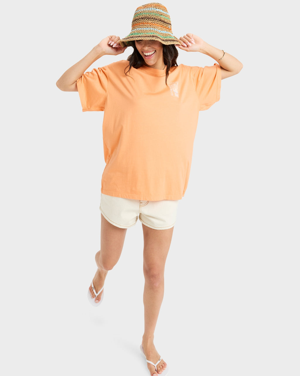 Womens Sunny Oversize Enzyme Wash T-Shirt