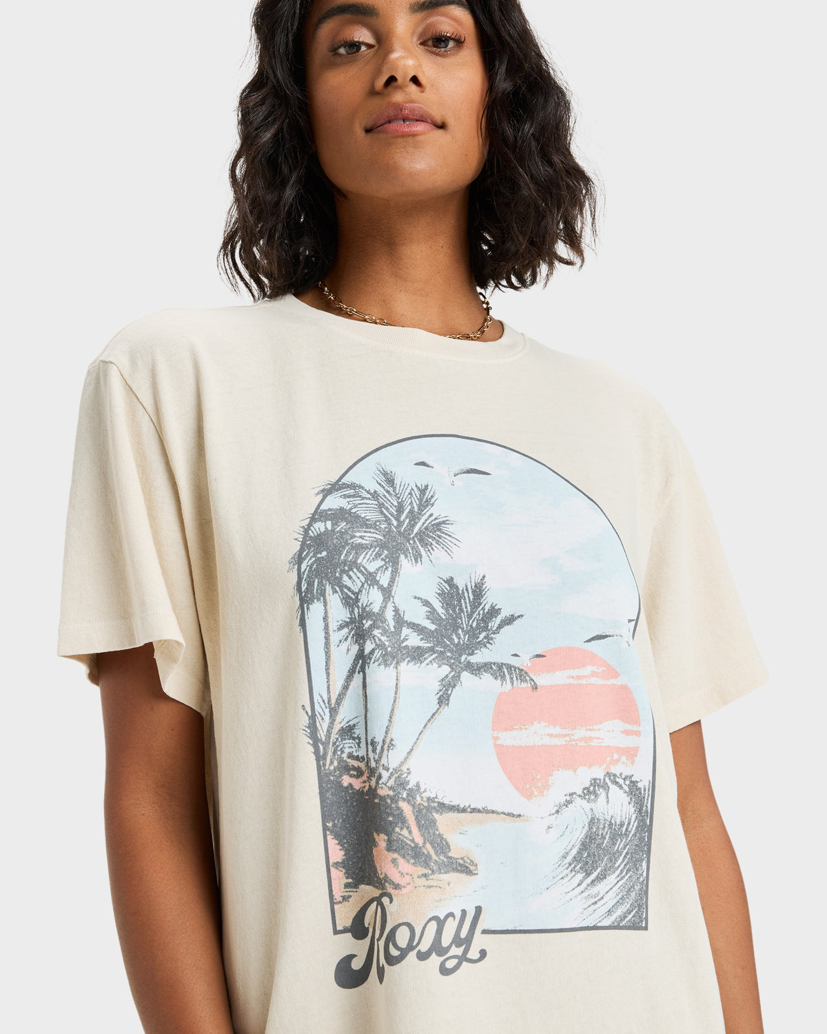Womens Sunnyoversize Stone Wash T-Shirt