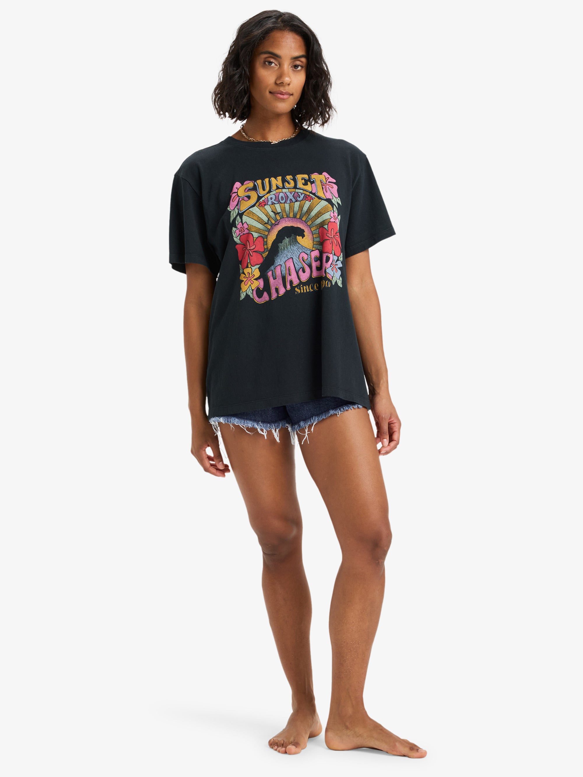 Womens Sunnyoversize Stone Wash T-Shirt