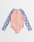 Girls 2-7 Tiles Long Sleeve Rash Vest