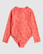 Girls 2-7 Palm Tree Long Sleeve Rash Vest