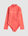 Girls 2-7 Onesie Heater Long Sleeve Rash Vest