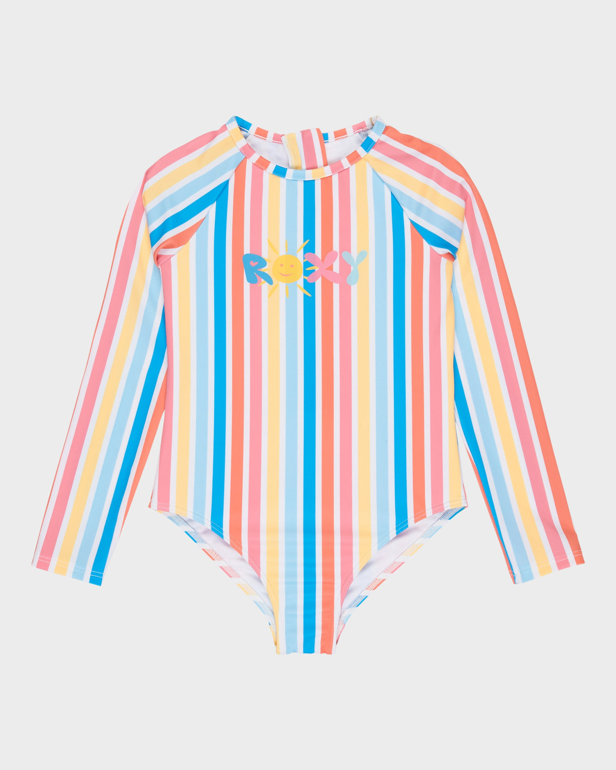 Girls 2-7 Holly Stripe Long Sleeve Onesie Rash Vest