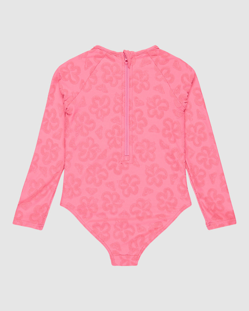 Girls 8-16 Flip Flower Long Sleeve Rash Vest