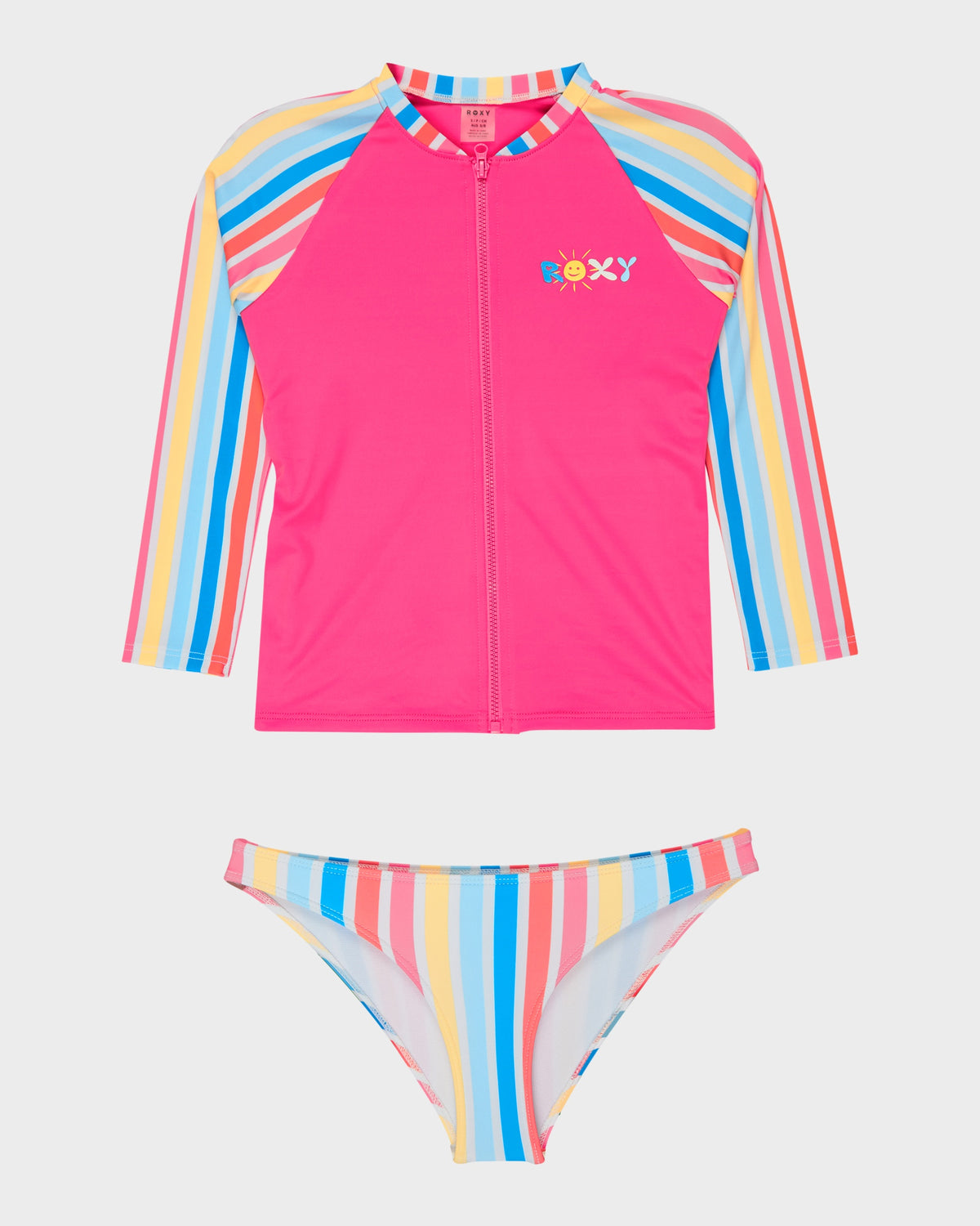 Girls 2-7 Holy Stripe Long Sleeve Rash Vest