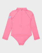 Girls 2-7 Heate Long Sleeve Onesie Rash Vest