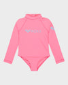 Girls 2-7 Heate Long Sleeve Onesie Rash Vest