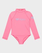 Girls 2-7 Heate Long Sleeve Onesie Rash Vest