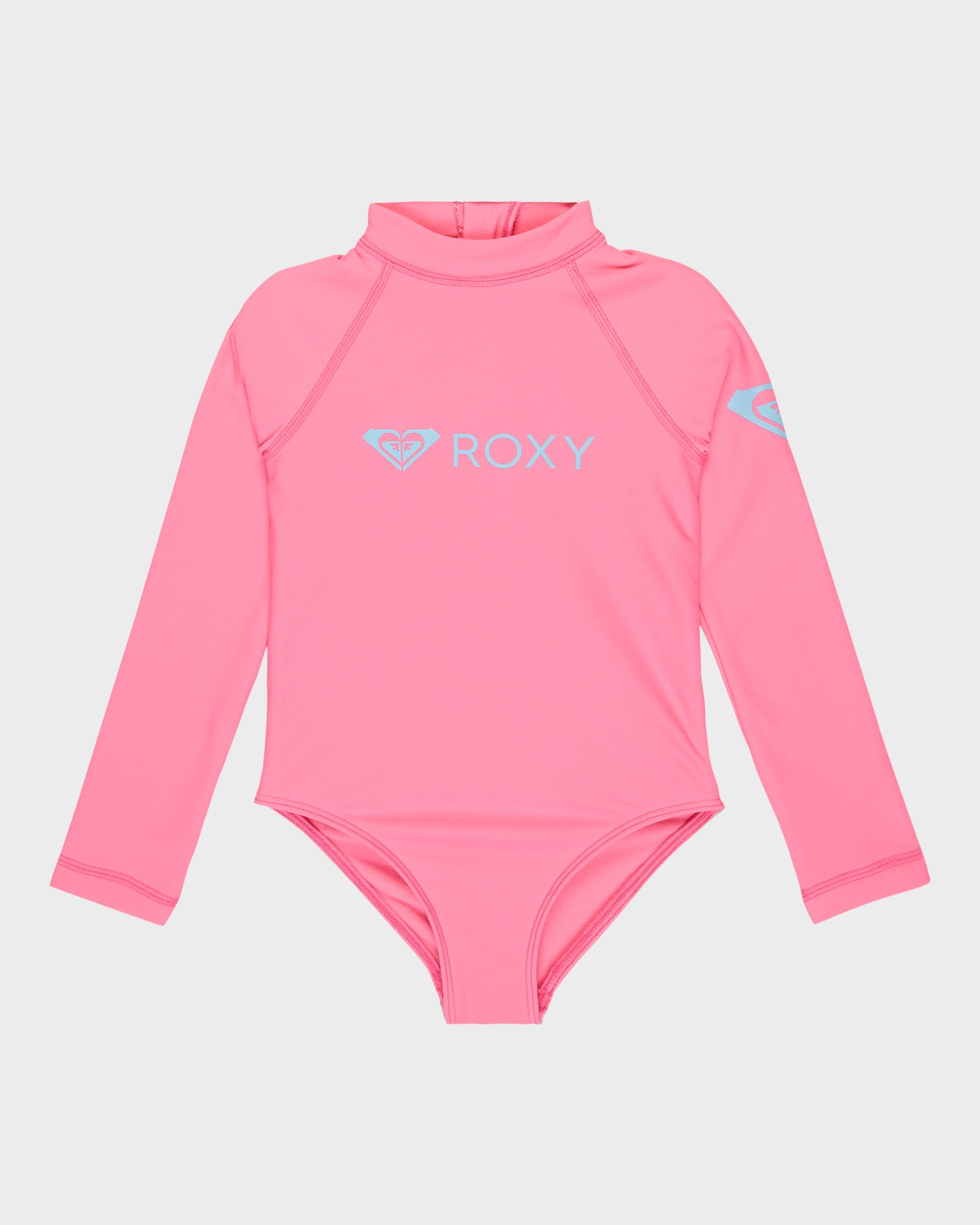 Girls 2-7 Heate Long Sleeve Onesie Rash Vest
