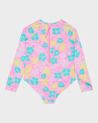 Girls 2-7 Tropical Square One Piece Rash Vest