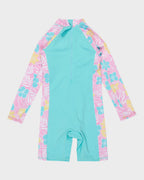 Girls 2-7 Tropical Square One Piece Rash Vest