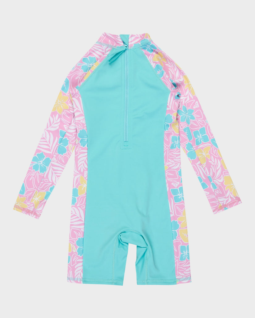 Girls 2-7 Tropical Square One Piece Rash Vest