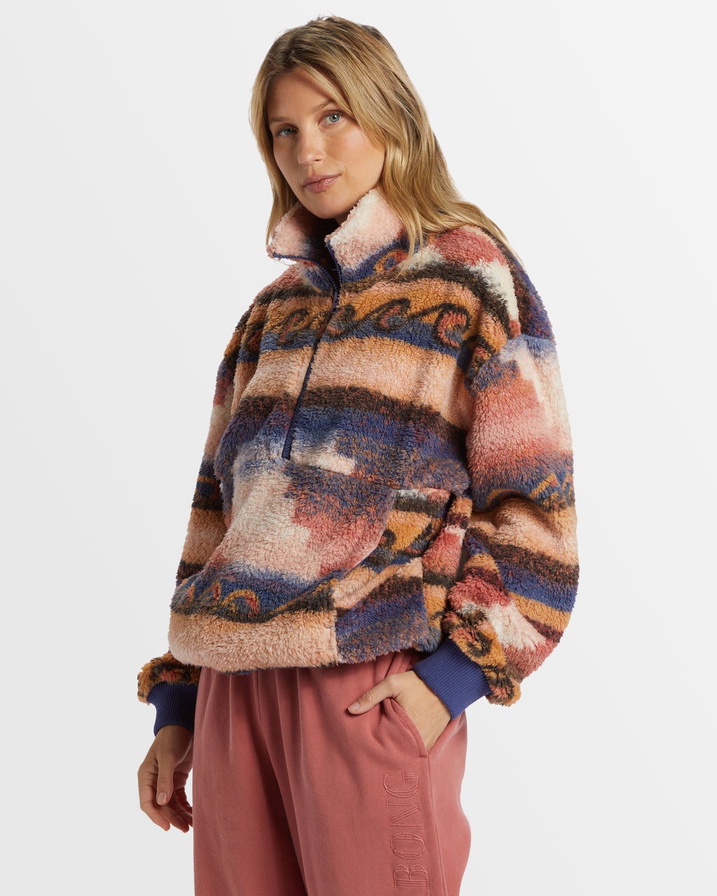 Womens Time Off Half-Zip Fleece Pullover