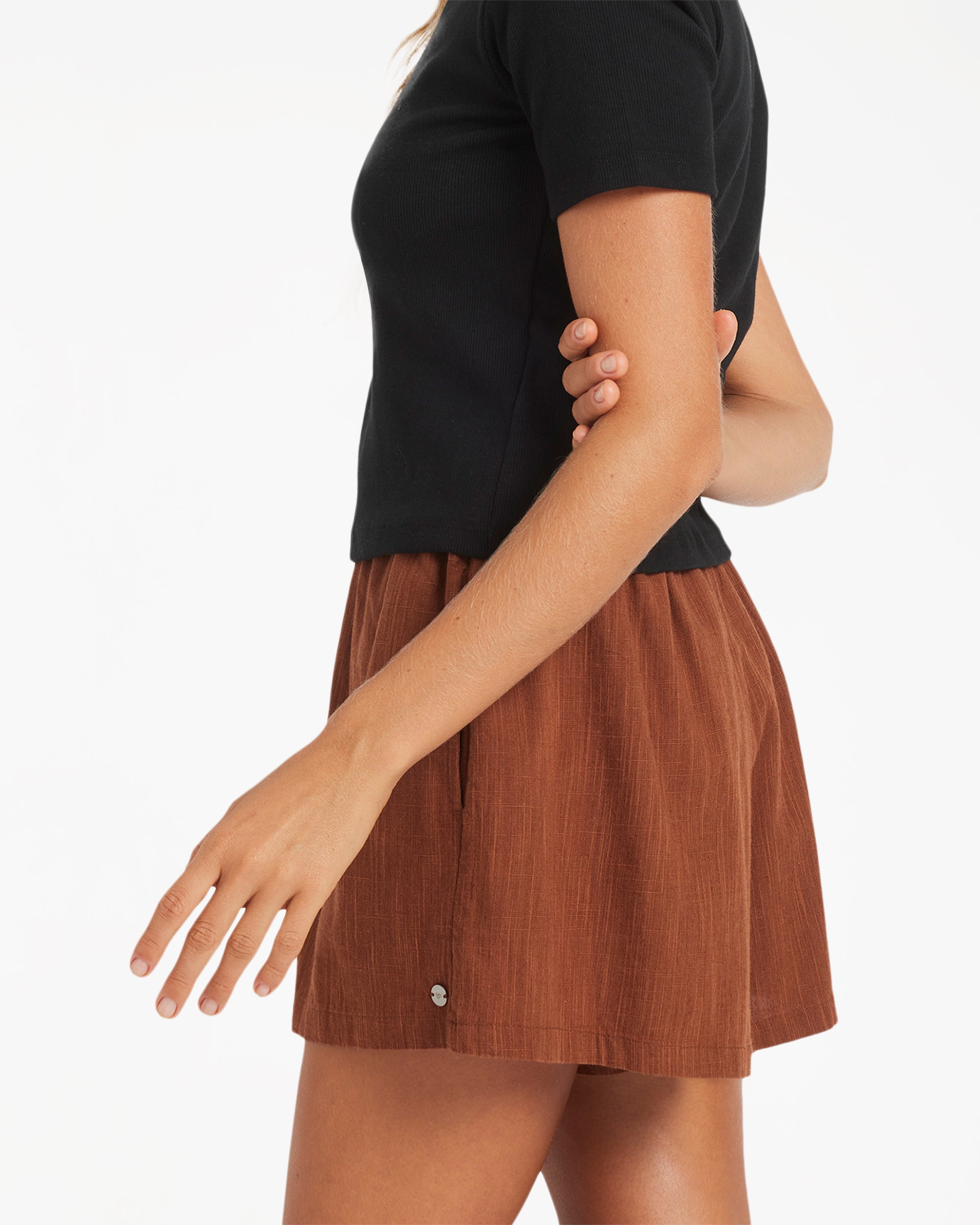 Womens Place To Elastic Waist Shorts