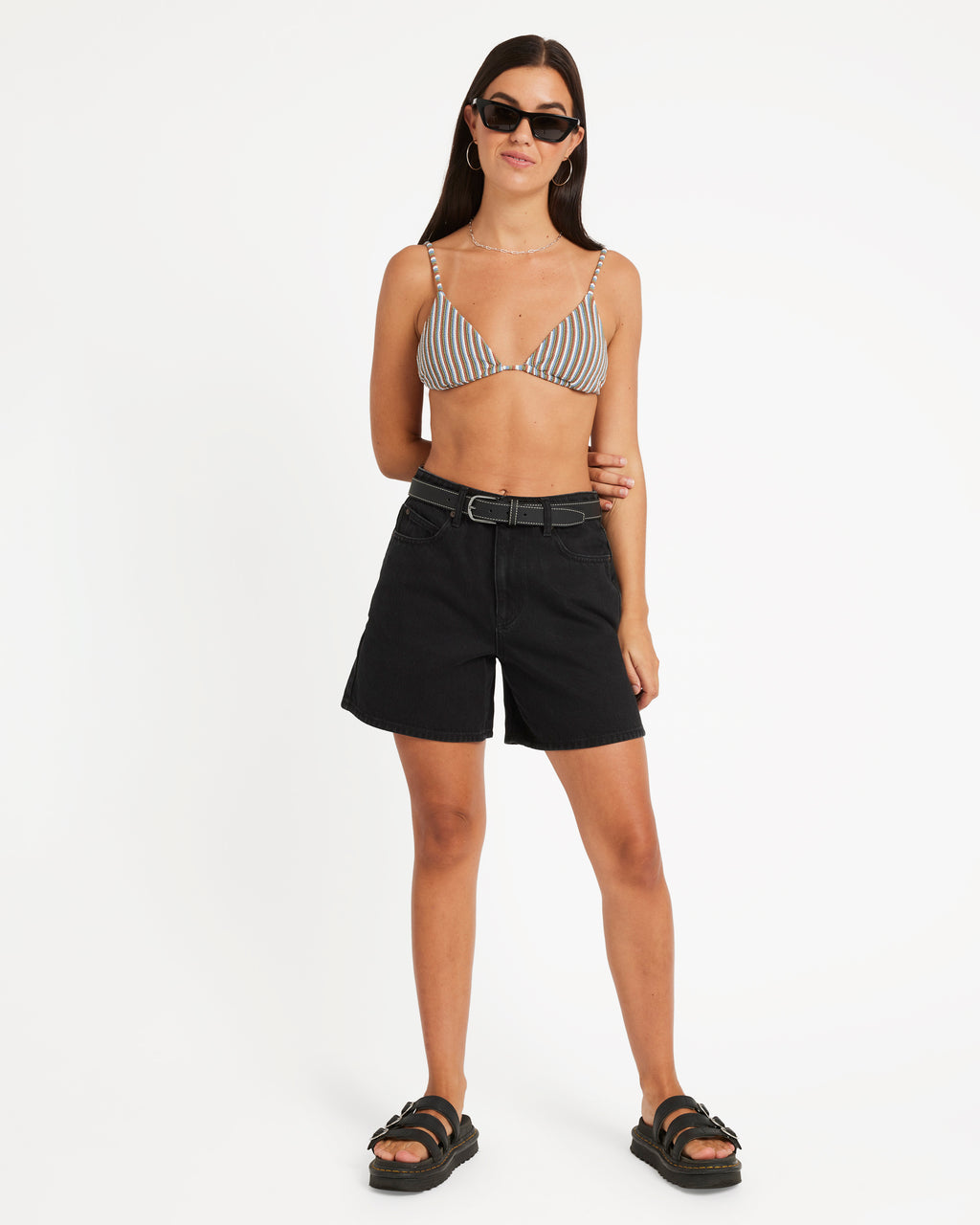 Womens See U Soon Triangle Bikini Top