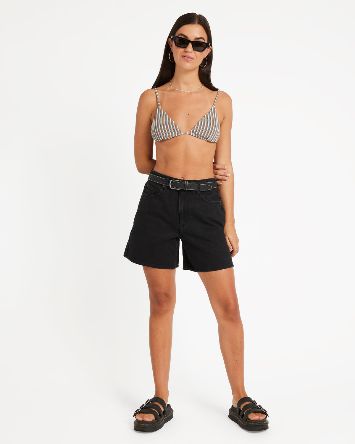 Womens See U Soon Triangle Bikini Top