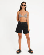 Womens See U Soon Triangle Bikini Top