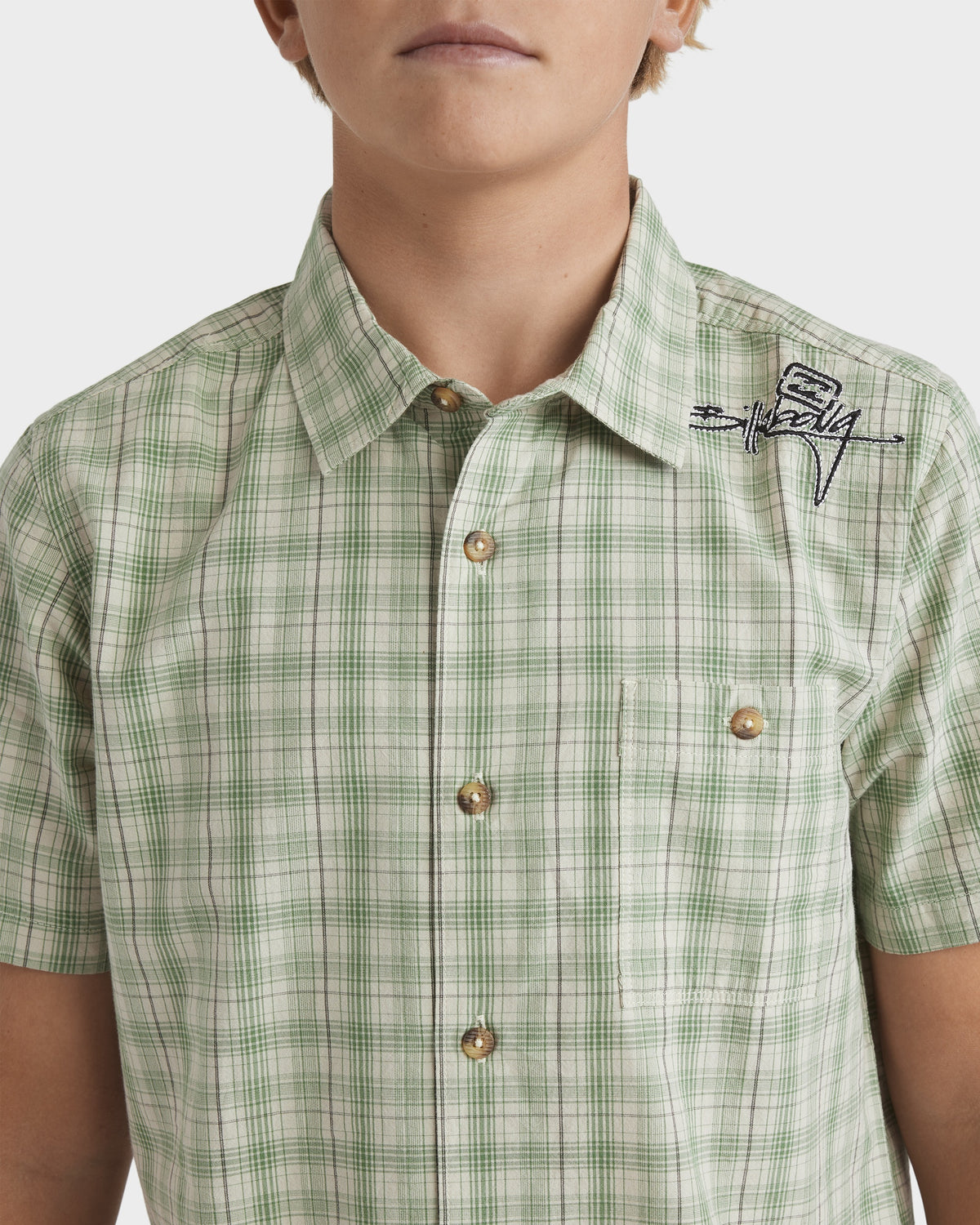 Boys 8-16 Mogul Checkerd Short Sleeve Shirt
