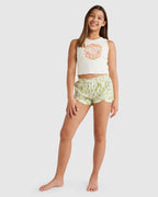 Girls 6-14 Mad For You Elastic Waist Shorts