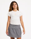 Girls 6-16 Gingham Crush Mini Skirt