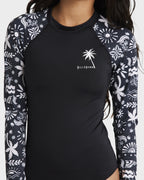 Girls 6-16 Paradise Stamp Long Sleeve Rash Vest