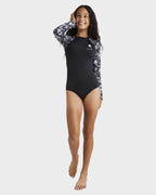Girls 6-16 Paradise Stamp Long Sleeve Rash Vest