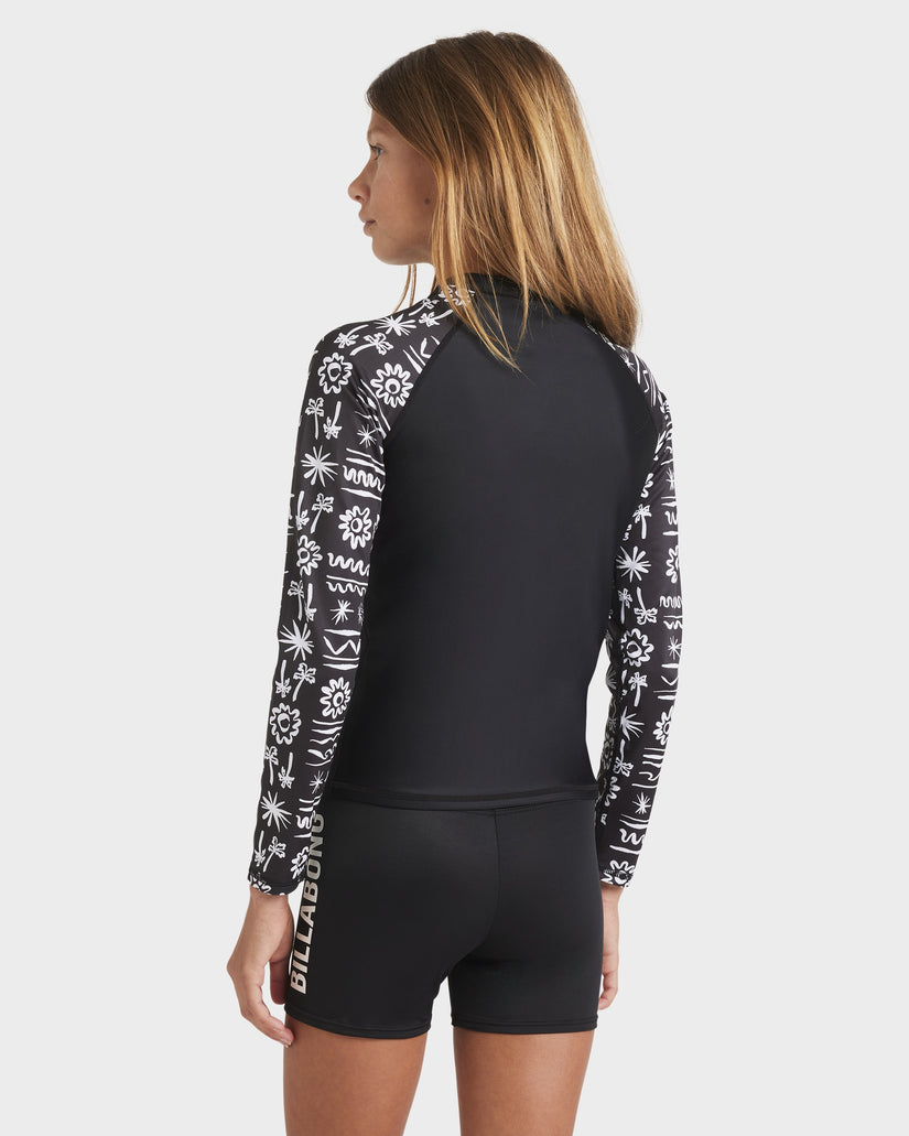 Girls 6-16 Lost On You Long Sleeve Rash Vest