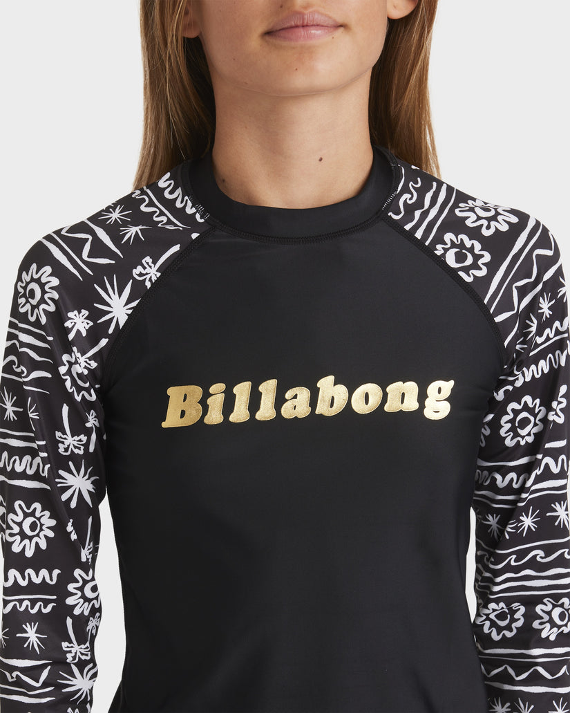 Girls 6-16 Lost On You Long Sleeve Rash Vest