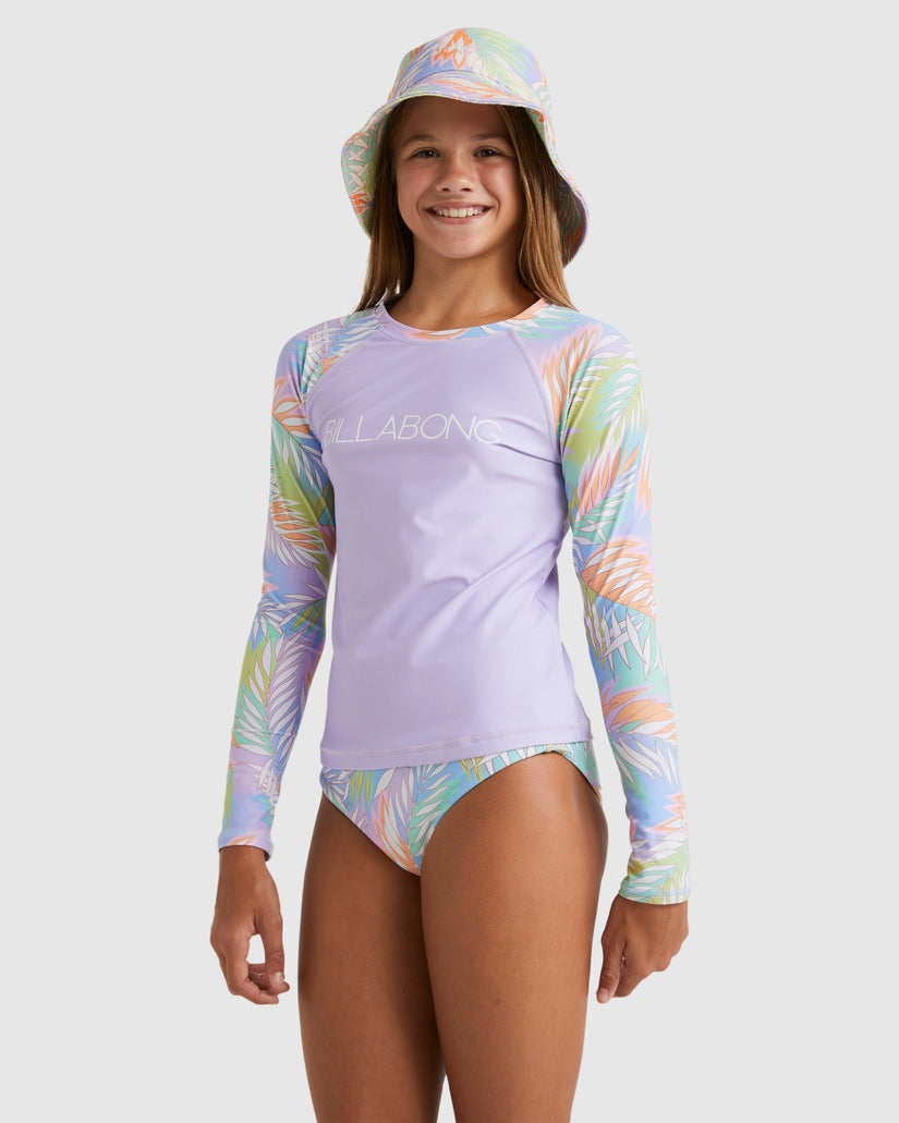 Girls 6-14 Tropical Dayz Rash Vest Set