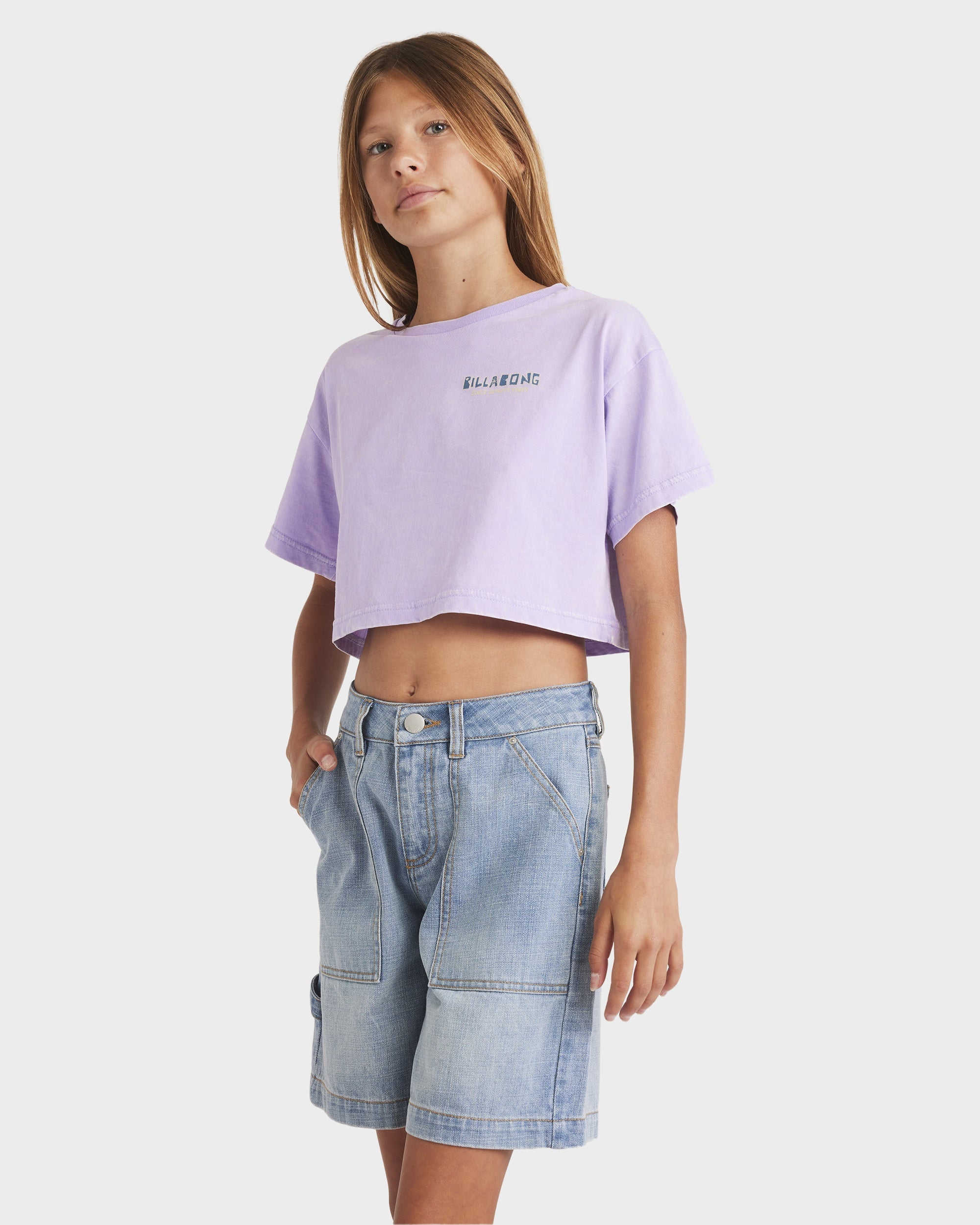 Girls 6-16 Mixing Vibes Crop T-Shirt