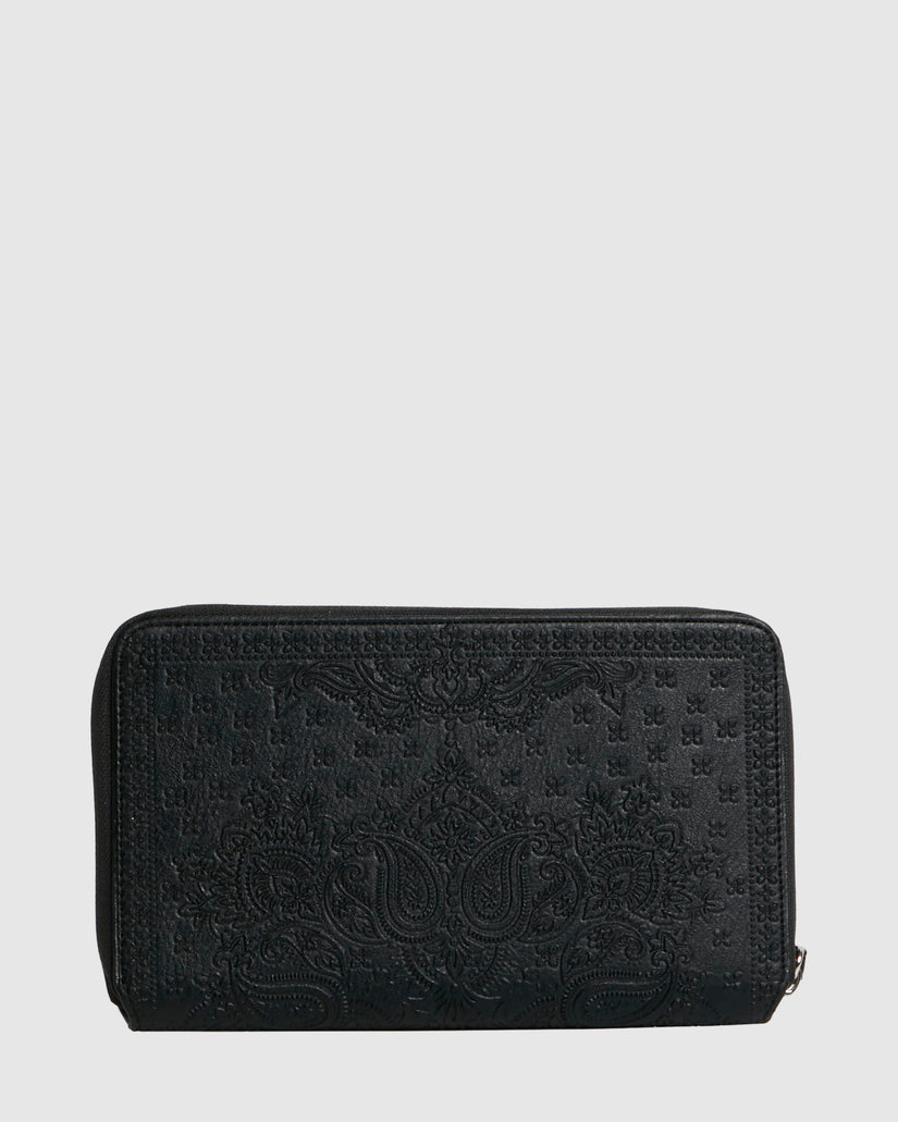 Womens Womens Bandana Mandala Travel Leather Wallet