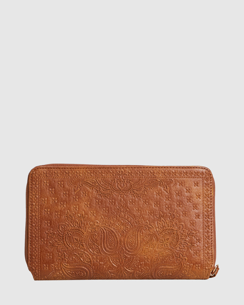 Womens Womens Bandana Mandala Travel Leather Wallet