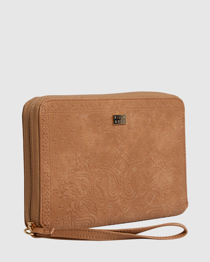Womens Womens Bandana Mandala Travel Leather Wallet