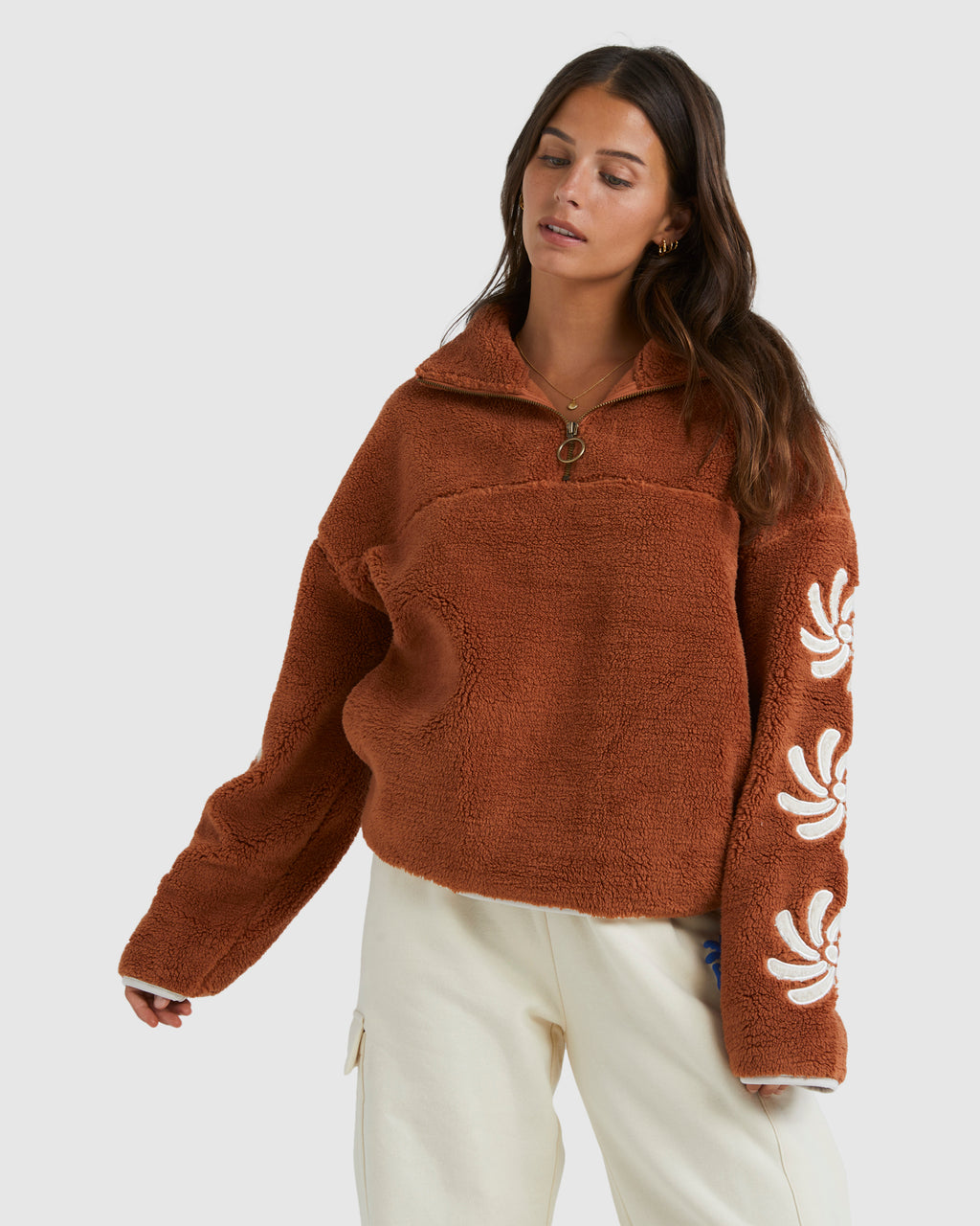Womens Sun Fun Half Zip Fleece Jumper