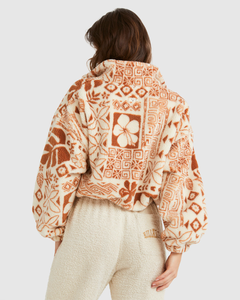 Womens Totally Tiki Half Zip Fleece Jumper