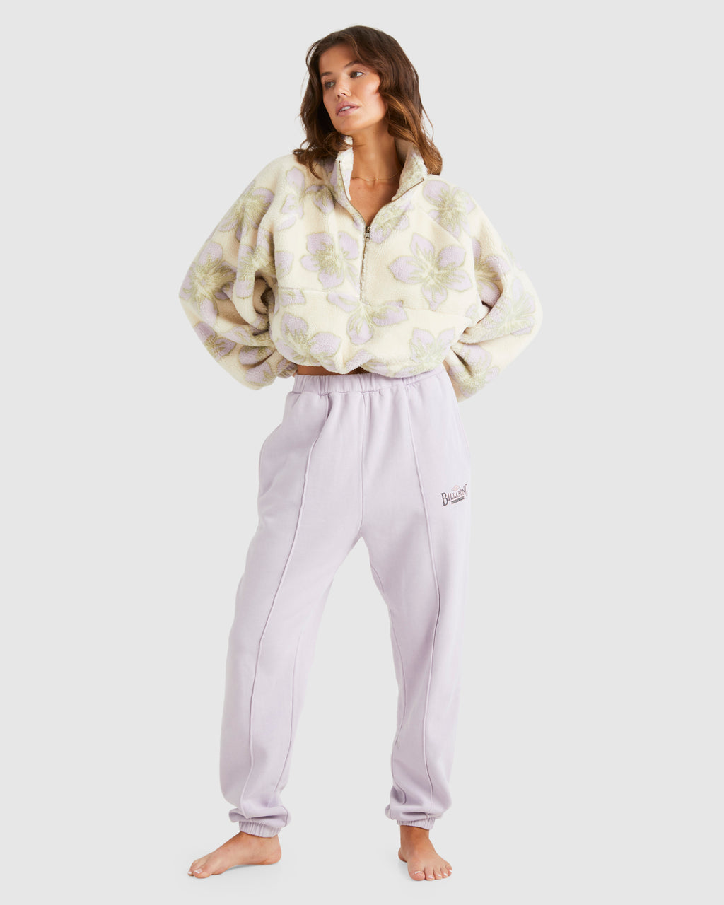 Womens Lovin Life Half Zip Fleece Jumper