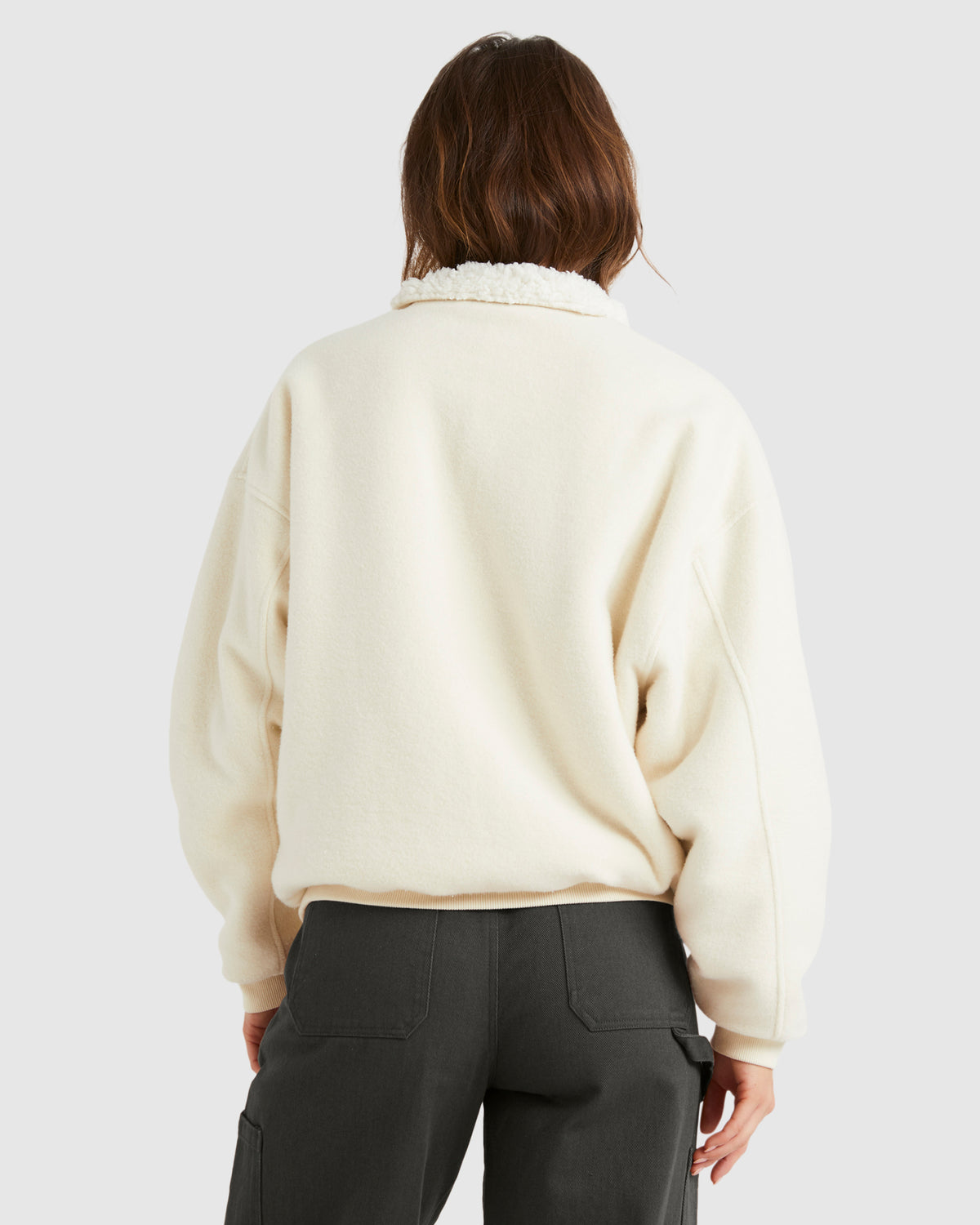 Womens Palmy Button Down Pullover Sweatshirt