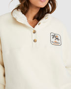 Womens Palmy Button Down Pullover Sweatshirt