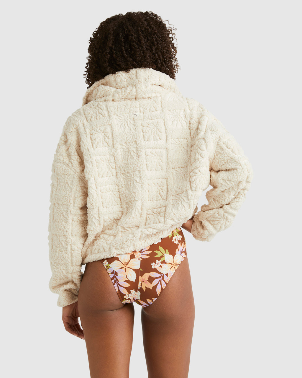 Womens Sun Stamp Half Zip Fleece Jumper
