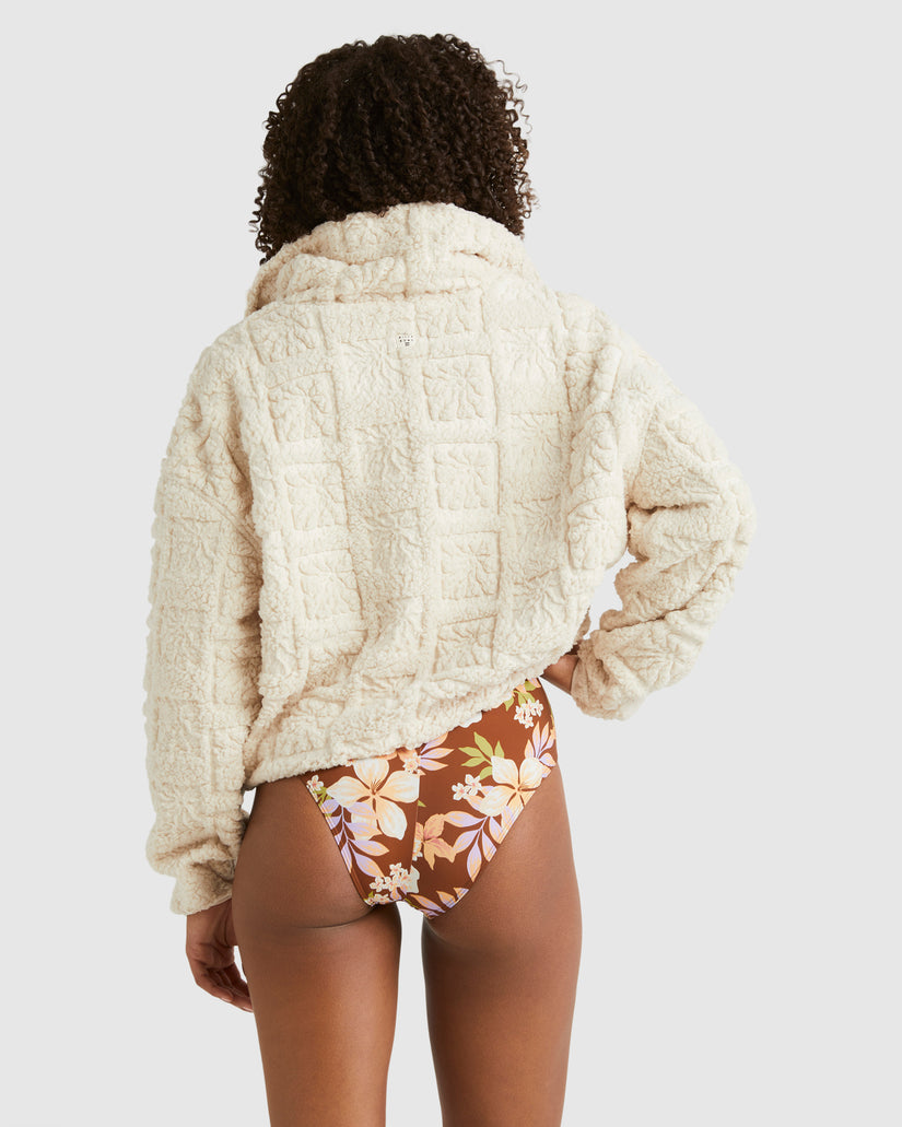 Womens Sun Stamp Half Zip Fleece Jumper