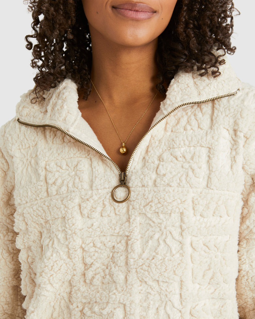Womens Sun Stamp Half Zip Fleece Jumper