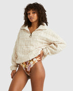 Womens Sun Stamp Half Zip Fleece Jumper