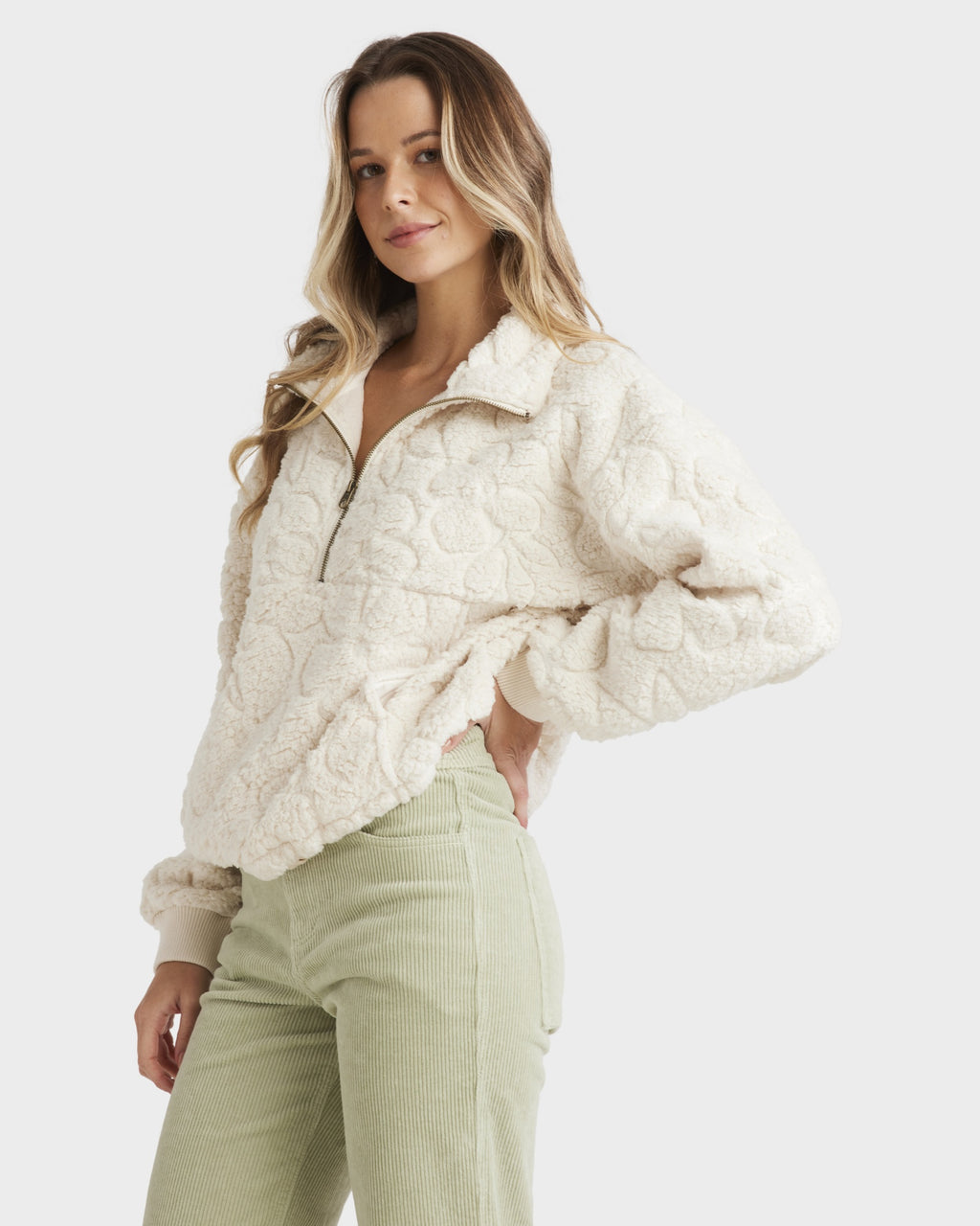 Womens Fireside Cozy Half Zip Hoodie