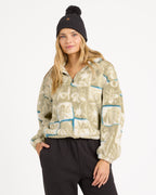 Womens Sea Check Half Zip Fleece Jumper